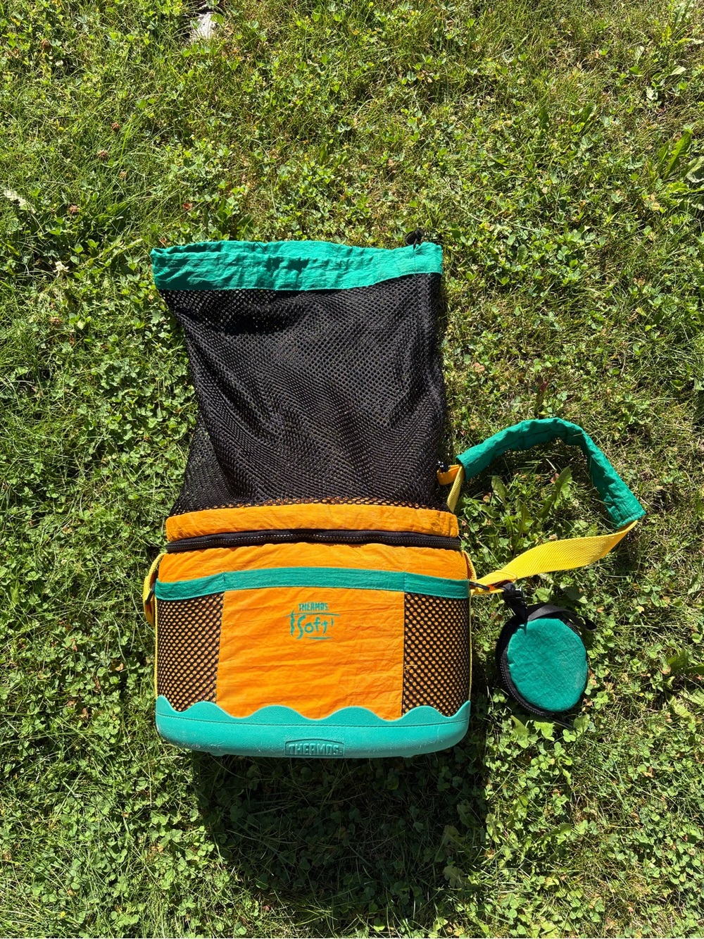 Thermos Soft Insulated Orange & Teal Lunch Cooler Bag